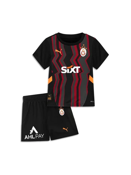 Galatasaray Orijinal Lisanslı 24-25 Siyah 5 Yıldızlı Çocuk Forma Set - 3