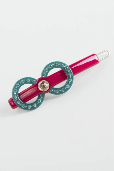 Halka Taşlı Klipsli Toka - Resim 2