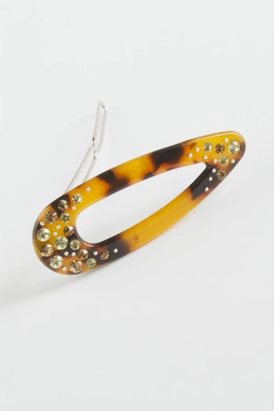 Oval Taşlı Klipsli Toka - 3