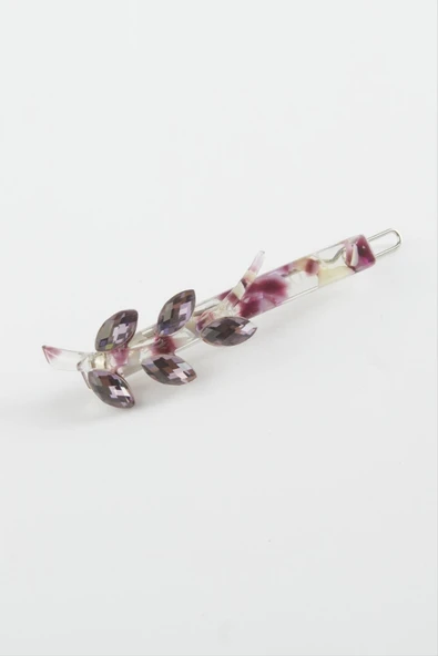 Yaprak Taşlı Klipsli Toka - 3