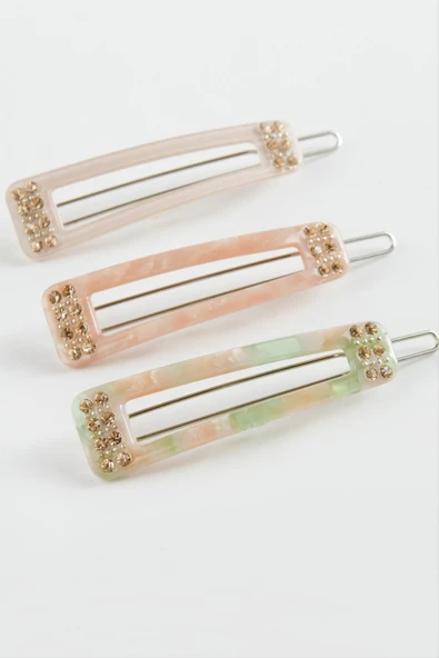 Dikdörtgen Taşlı Klipsli Toka ürün görseli