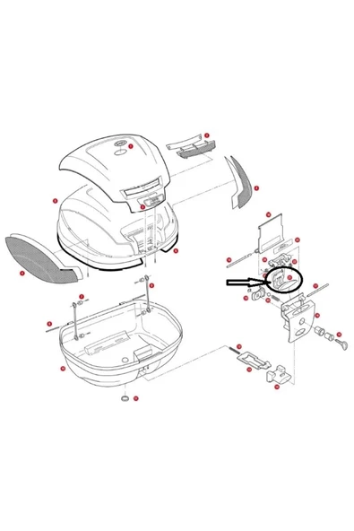 Givi GIVIZ644RÇANTAAÇMADÜĞMESİV46-V35-E470-E450-E370-E350-E340-E260 - Resim 2
