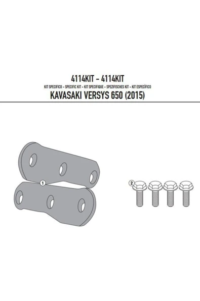 Givi Gıvı 4114kıt Kawasakı Versys 650 (15-21) Yan Çanta Taşıyıcı Bağlantı Kıtı - Resim 3