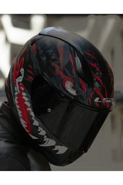 LS2 Rapıd 2 Kaıju  Fullface Motosiklet Kaskı Siyah Camlı ürün görseli