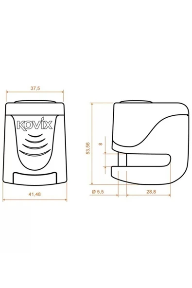 KOVIX KS6-FO ALARMLI DİSK KİLİT - Resim 3