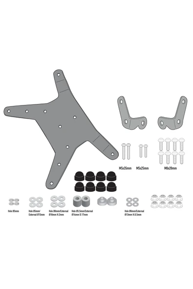 Givi D7711kıt Ktm390adv.(20-21)-790adv.(19-20)-790adv. R (19-20) - 890 Adv. (21) Rüzgar Siperlik Bağ ürün görseli 1