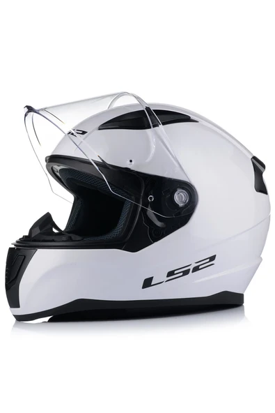 LS2 Rapıd 2 Beyaz Kapalı Motosiklet Kaskı Şefaf Camlı - Resim 2