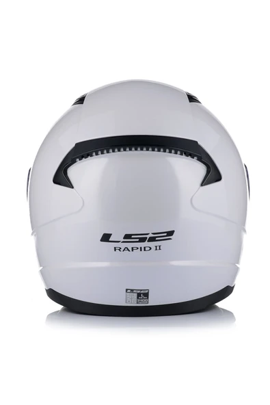 LS2 Rapıd 2 Beyaz Fullface Motosiklet Kaskı Mavi Camlı - Resim 5