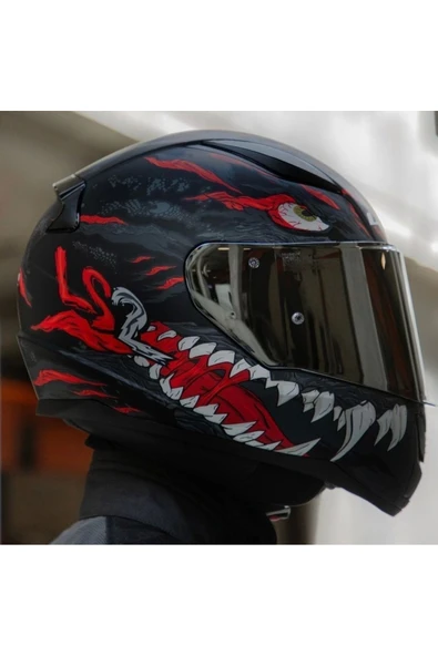 LS2 Rapıd 2 Kaıju Motosiklet Kaskı Gri Camlı - Resim 5