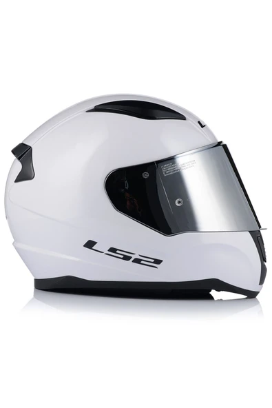 LS2 Rapıd 2 Beyaz Kapalı Motosiklet Kaskı Gri Camlı - Resim 6