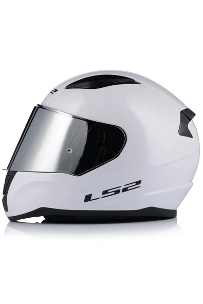 LS2 Rapıd 2 Beyaz Fullface Motosiklet Kaskı Gri Camlı - Resim 2