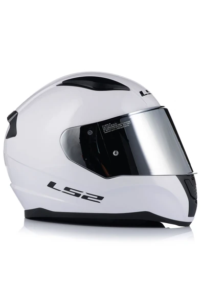 LS2 Rapıd 2 Beyaz Kapalı Motosiklet Kaskı Gri Camlı ürün görseli