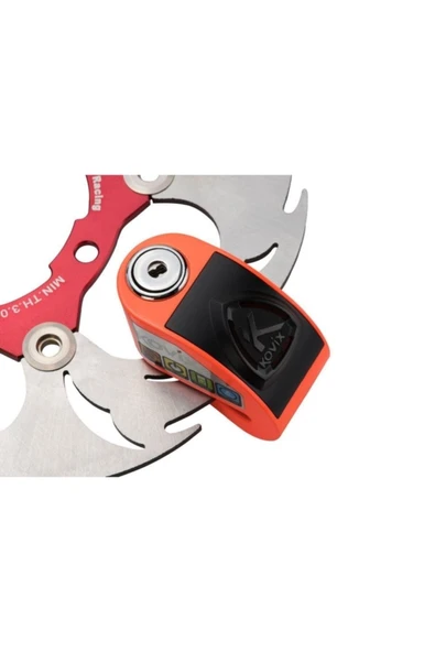 KOVIX Kd6-fo Alarmlı Disk Kilidi Turuncu - Resim 2
