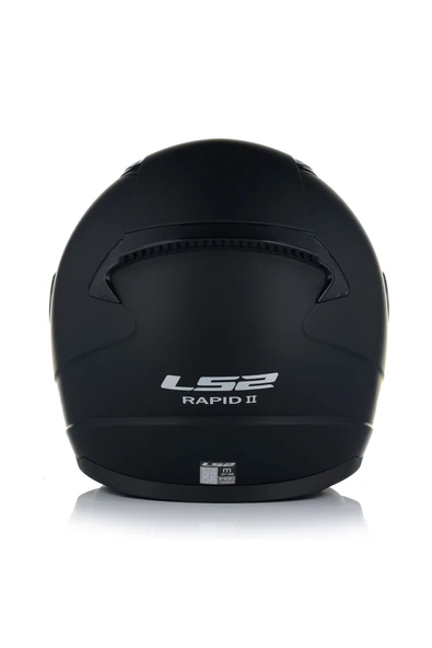 LS2 Rapıd 2 Mat Siyah Fullface Motosiklet Kaskı Şefaf Camlı - Resim 6