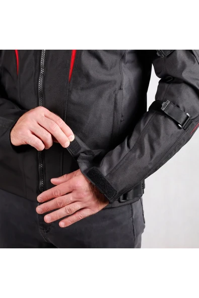 LS2 Sepang 4 Mevsim Motosiklet Montu Siyah-Gri-Kırmızı - Resim 5