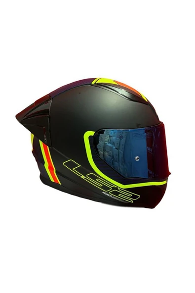 LS2 RAPID 2 EXTRA NEON SARI-NAVY MAVİ KASK ŞEFFAF KASK CAMI HEDİYELİ - Resim 3