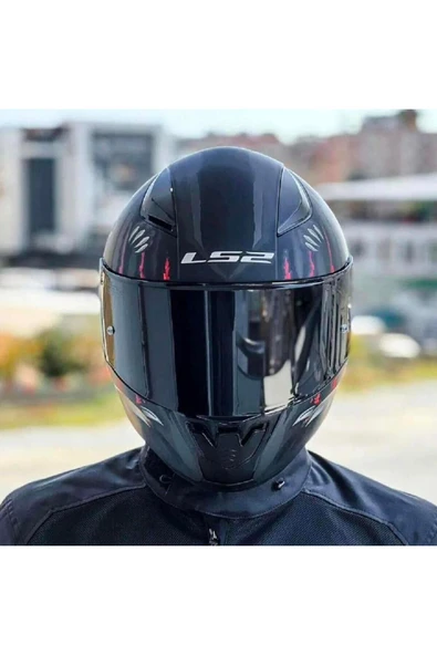 LS2 Rapid 2 Clawn Full Face Motosiklet Kaskı Siyah Vizörlü - Resim 4