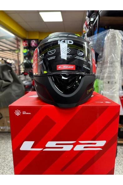 LS2 KID MAT SİYAH ÇOCUK KASK ürün görseli