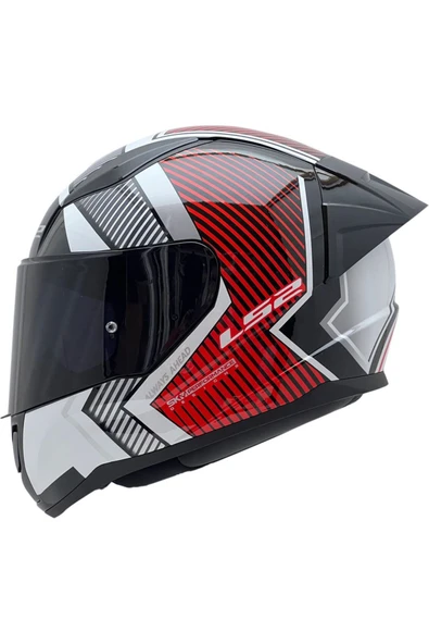 LS2 Rapid 2 Extra Race Full Face Motosiklet Kaskı Yarış Spoiler +  Siyah Vizörlü ürün görseli
