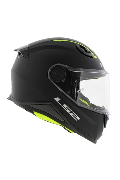 LS2 FF812 KID MAT SİYAH  ÇOCUK KAPALI MOTOSİKLET KASKI - Resim 3