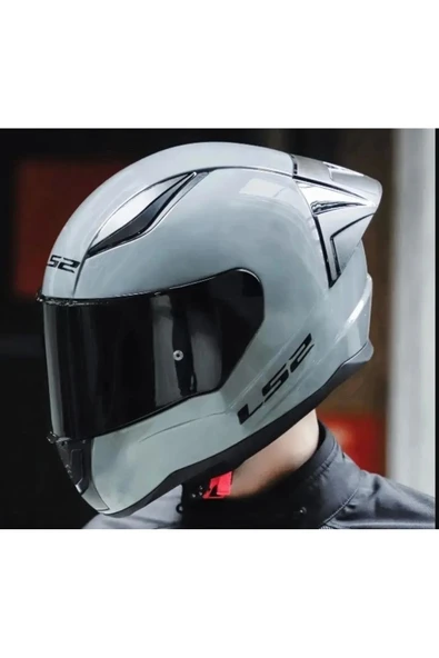 LS2 RAPID II RACE NARDO GRİ MOTOSİKLET KASKI SİYAH CAMLI ürün görseli