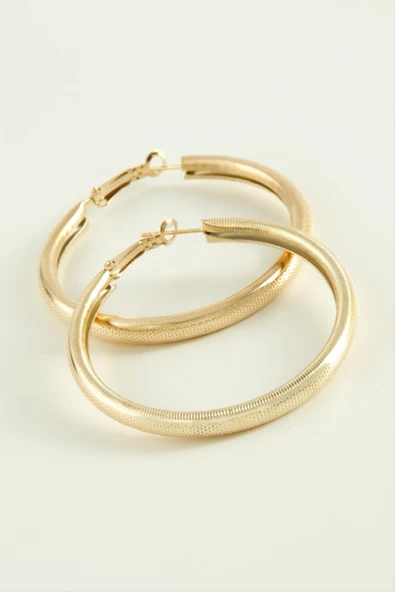 Noktalı Halka Küpe 4,5 cm ürün görseli 1