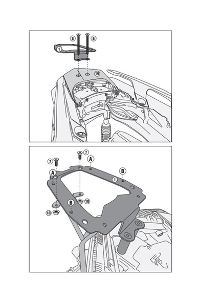 Kappa Kr2136 Yamaha X-max 250 (18-20) - X-max 300 (17-20) Arka Çanta Tasiyici ürün görseli