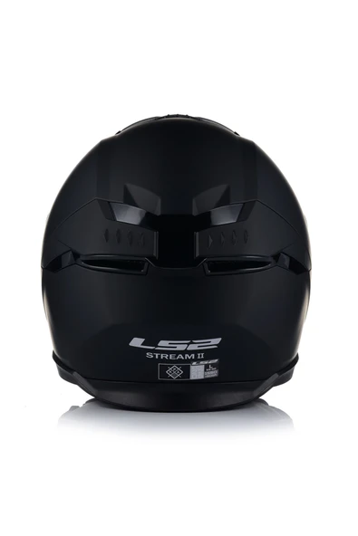 LS2 Stream 2 Mat Siyah Kapalı Motosiklet Kaskı Gökkuşağı Camlı - Resim 5