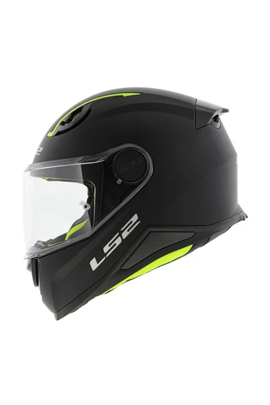 LS2 FF812 KID MAT SİYAH  ÇOCUK KAPALI MOTOSİKLET KASKI - Resim 2