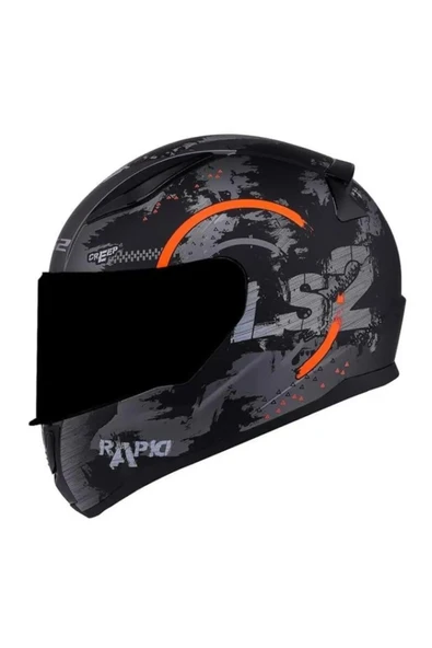 LS2 RAPID 2 CIRCLE  FULLFACE MOTOSİKLET KASKI SİYAH CAMLI - Resim 2