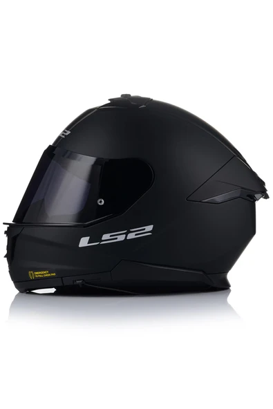 LS2 Stream 2 Mat Siyah Kapalı Motosiklet Kaskı Siyah Camlı - Resim 5