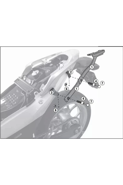 Givi GIVI1109FZHONDAINTEGRA700(12-13)ARKAÇANTATAŞIYICI - Resim 3