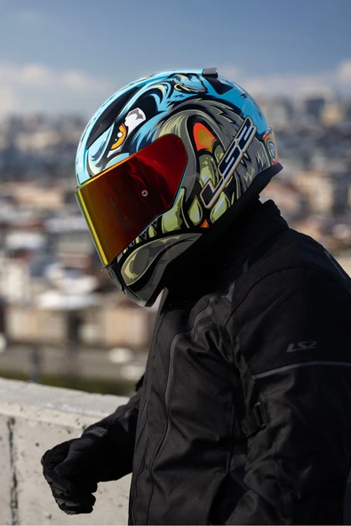 LS2 RAPID 2 NEO MAVİ-MOR KASK - Resim 4