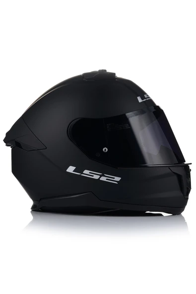 LS2 Stream 2 Mat Siyah Kapalı Motosiklet Kaskı Siyah Camlı - Resim 2