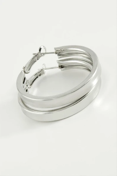 Düz Kare Halka Küpe 3,5 cm ürün görseli