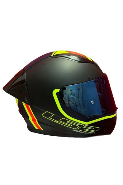 LS2 RAPID 2 EXTRA NEON SARI-NAVY MAVİ KASK ŞEFFAF KASK CAMI HEDİYELİ - Resim 4