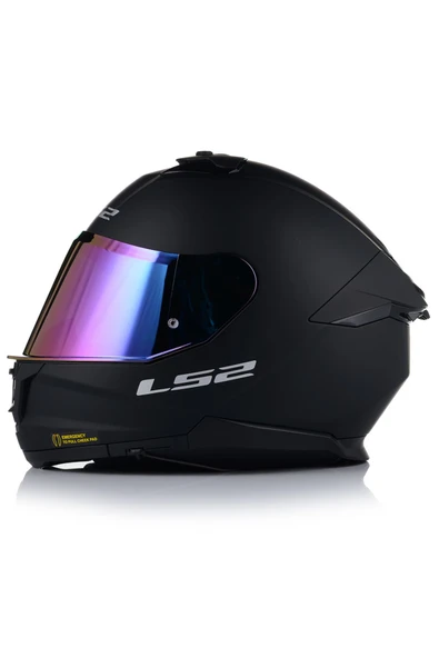 LS2 Stream 2 Mat Siyah Kapalı Motosiklet Kaskı Gökkuşağı Camlı ürün görseli