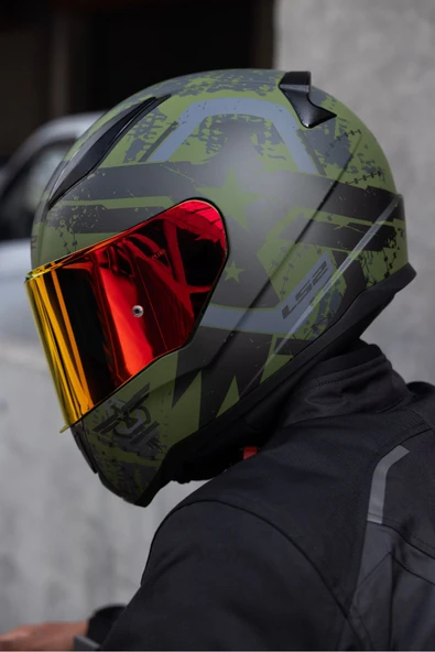 LS2 RAPID 2 THUNDER BIRDS MAT YEŞİL-SİYAH-GRİ KASK ürün görseli