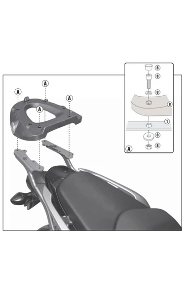 Givi GIVI1109FZHONDAINTEGRA700(12-13)ARKAÇANTATAŞIYICI - Resim 4