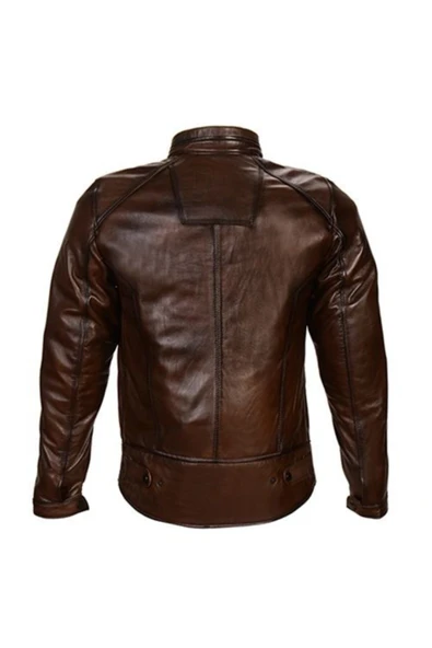 Vexo Antik Kahve Moto Deri Mont 4 Mevsim - 2