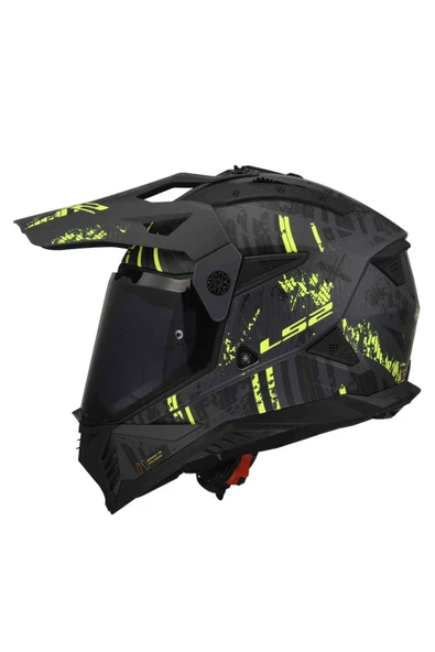 LS2 Pioneer 2 Crazy Kros Motosiklet Kaskı - Resim 2