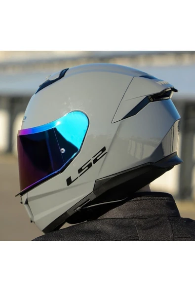LS2 Stream 2 Nardo Gri Full Face Motosiklet Kaskı Gökkuşağı Camlı ürün görseli
