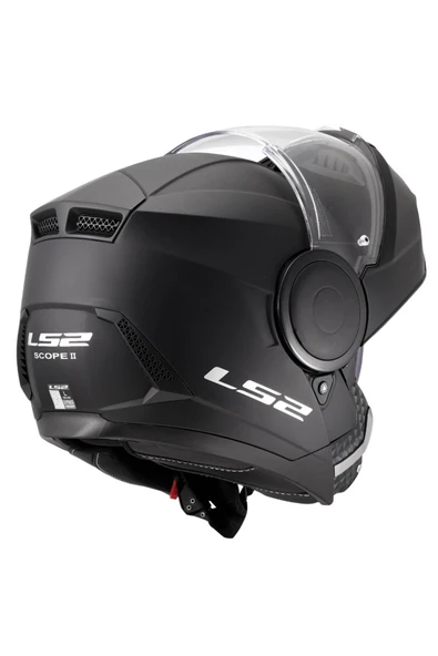 LS2 SCOPE 2 MAT SİYAH ÇENE AÇILIR KASK - Resim 3