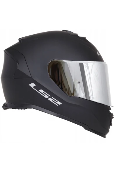 LS2 Storm 2 Mat Siyah Kapalı Motosiklet Kaskı Gri Camlı ürün görseli
