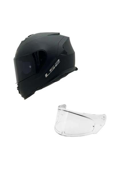 LS2 STORM 2 MAT SİYAH KASK SİYAH CAM ürün görseli
