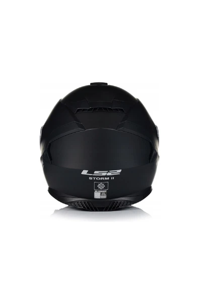 LS2 Storm 2 Mat Siyah Full Face Motosiklet Kaskı Gökkuşağı Camlı - Resim 4