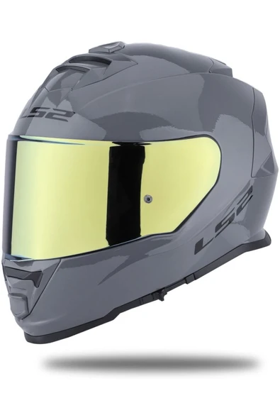 LS2 Storm 2 Nardo Gri  Full Face Motosiklet Kaskı Gold Camlı ürün görseli