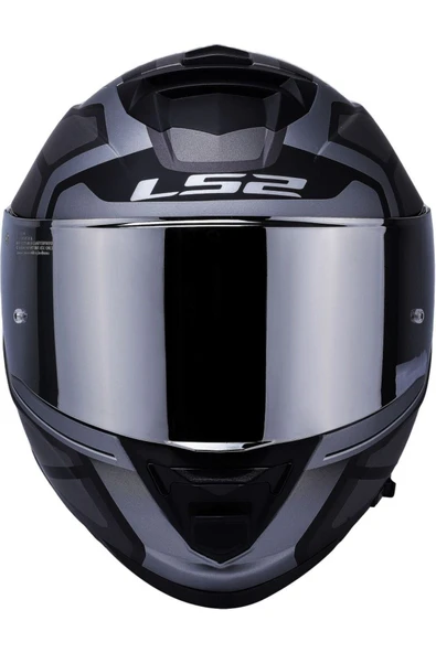 LS2 Storm 2 Faster Mat Tıtanıum Kapalı Motosiklet Kaskı Gri Camlı - Resim 2