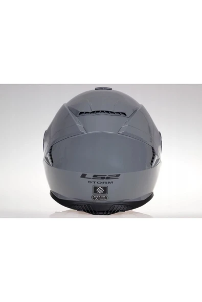 LS2 Storm 2 Nardo Gri Kapalı Motosiklet Kaskı Gri Camlı - Resim 3