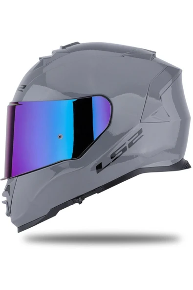 LS2 Storm 2 Nardo Gri Full Face Motosiklet Kaskı Gökkuşağı Camlı - Resim 4